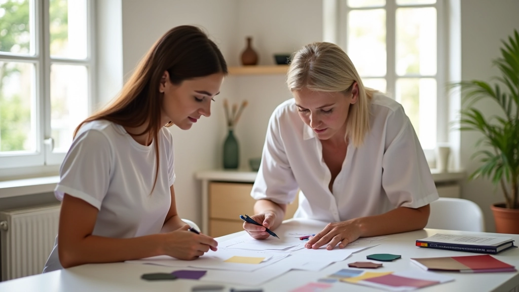 Consulta de planeamento de renovação com especialista em design de interiores