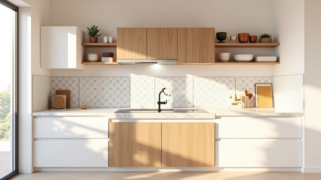 Cozinha renovada com azulejos tradicionais