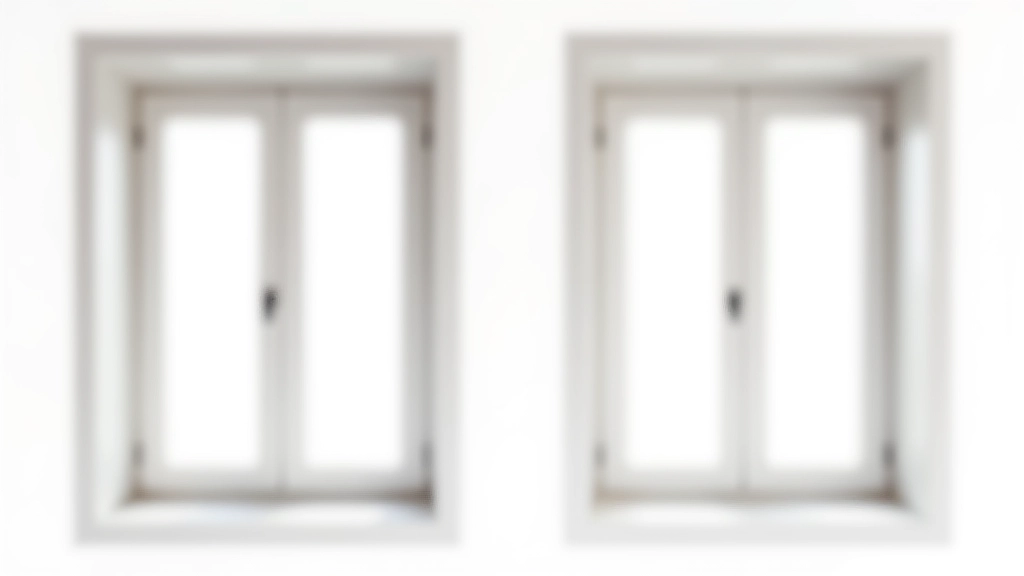 Comparação visual lado a lado de janela antiga com vidro simples versus janela moderna com vidro duplo e isolamento térmico